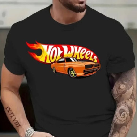 MENS GRAPHIC PRINT HOTWHEELS TEE SHIRT - Picture 1 of 2